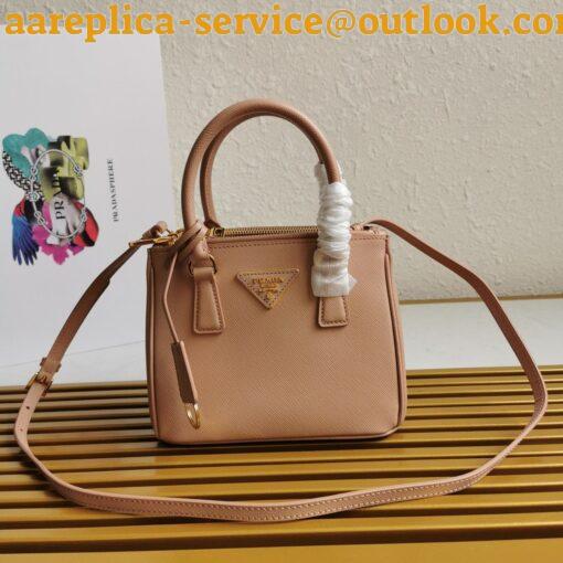 Replica Prada Mini Galleria Bag In Powder Pink Saffiano Leather 3