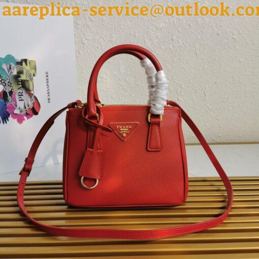 Replica Prada Mini Galleria Bag In Red Saffiano Leather 3