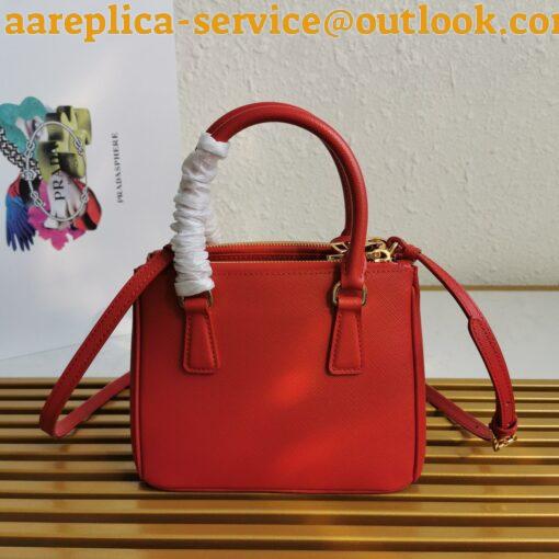 Replica Prada Mini Galleria Bag In Red Saffiano Leather 4