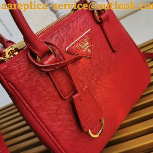 Replica Prada Mini Galleria Bag In Red Saffiano Leather 6