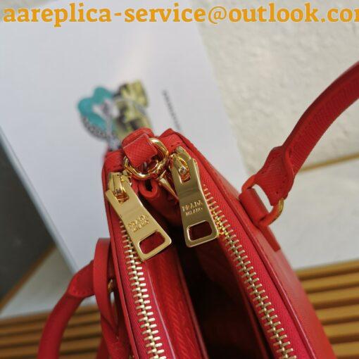 Replica Prada Mini Galleria Bag In Red Saffiano Leather 9