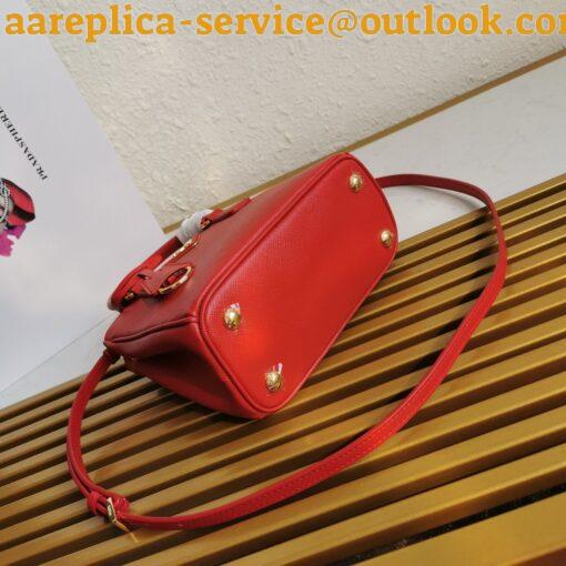 Replica Prada Mini Galleria Bag In Red Saffiano Leather 11