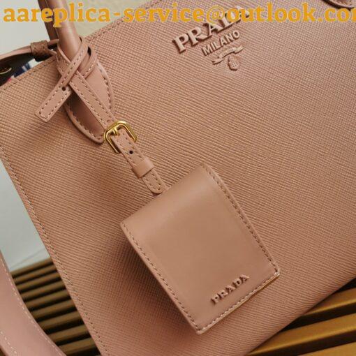 Replica Prada Monochrome Medium Bag In Nude Saffiano Leather 8