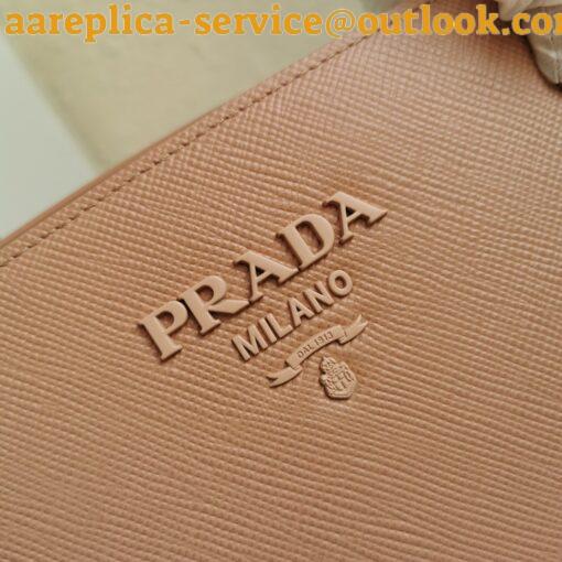 Replica Prada Monochrome Medium Bag In Nude Saffiano Leather 10