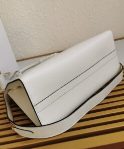 Replica Prada Monochrome Medium Bag In White Saffiano Leather 2