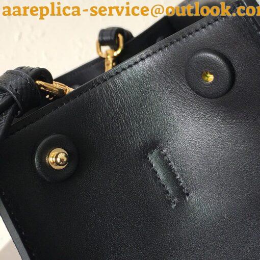 Replica Prada Monochrome Small Bag In Black Saffiano Leather 5