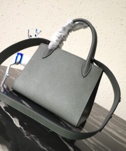 Replica Prada Monochrome Small Bag In Grey Saffiano Leather