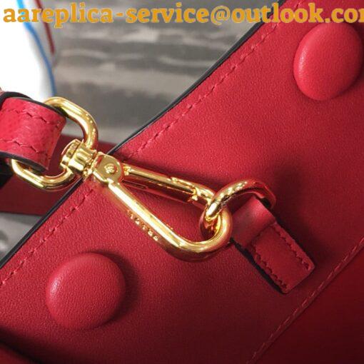 Replica Prada Monochrome Small Bag In Red Saffiano Leather 8