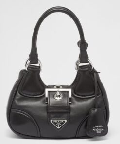 Replica Prada Moon Bag in Black Padded Nappa Leather