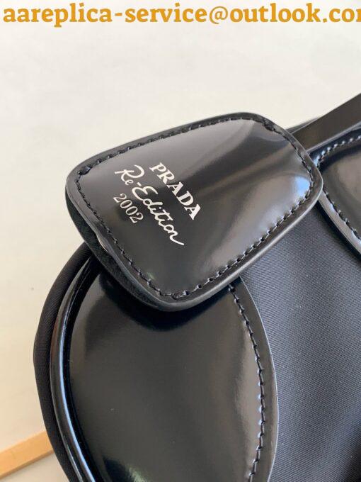 Replica Prada Moon Bag in Black Padded Nappa Leather 11