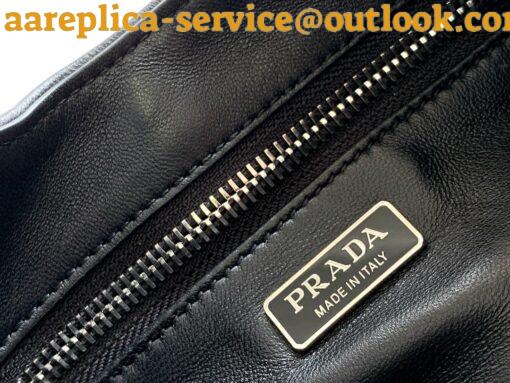 Replica Prada Moon Bag in Black Re-Nylon and Leather 17