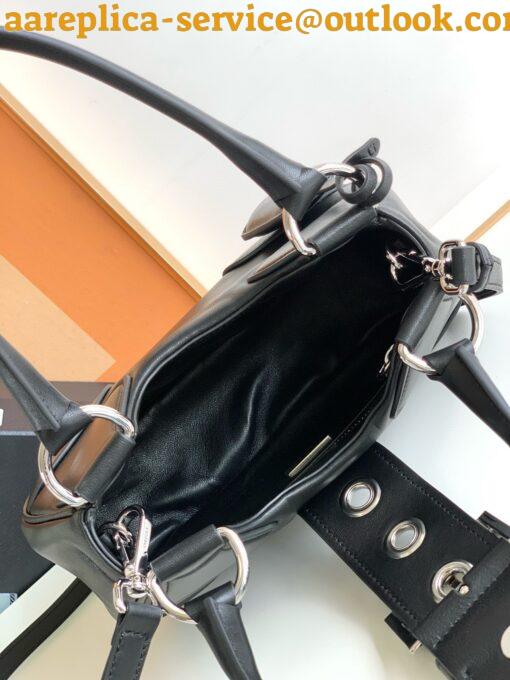 Replica Prada Moon Bag in Black Re-Nylon and Leather 18