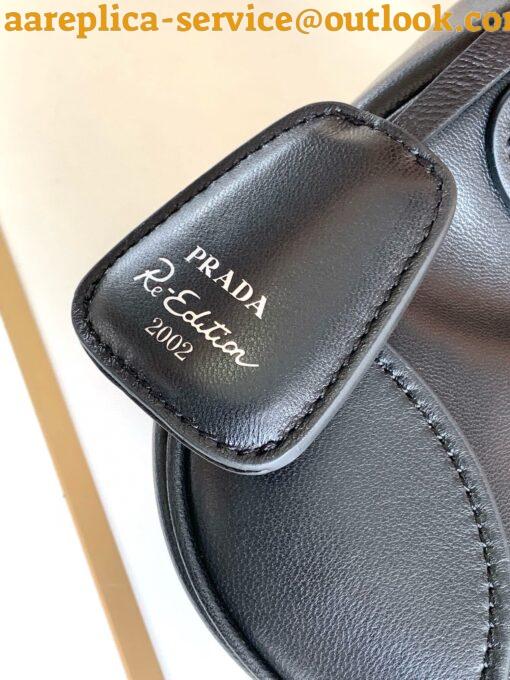 Replica Prada Moon Bag in Black Re-Nylon and Leather 19