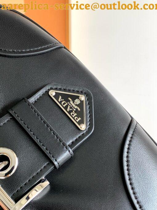 Replica Prada Moon Bag in Black Re-Nylon and Leather 21