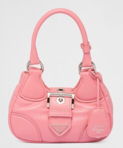 Replica Prada Moon Bag in Pink Padded Nappa Leather 2