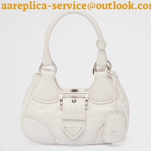 Replica Prada Moon Bag in White Padded Nappa Leather 12