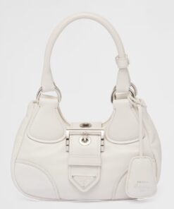 Replica Prada Moon Bag in White Padded Nappa Leather