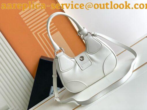 Replica Prada Moon Bag in White Padded Nappa Leather 14