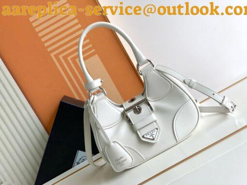 Replica Prada Moon Bag in White Padded Nappa Leather 15