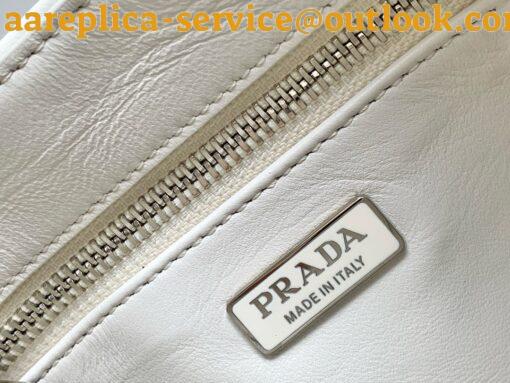 Replica Prada Moon Bag in White Padded Nappa Leather 17