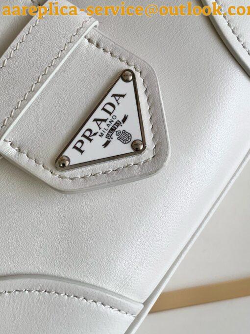 Replica Prada Moon Bag in White Padded Nappa Leather 18