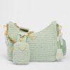 Replica Prada Re-Edition 2005 Crochet Bag in White Raffia 24