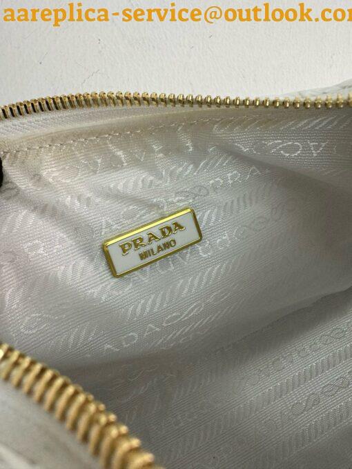 Replica Prada Re-Edition 2005 Crochet Bag in White Raffia 22