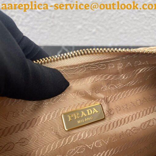 Replica Prada Re-Edition 2005 Shoulder Bag In Beige Raffia 18