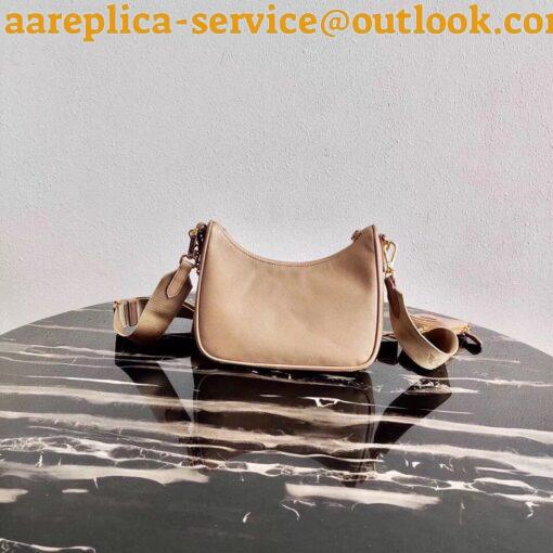 Replica Prada Re-Edition 2005 Shoulder Bag In Beige Saffiano Leather 6