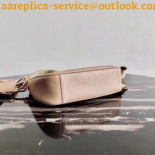 Replica Prada Re-Edition 2005 Shoulder Bag In Beige Saffiano Leather 9