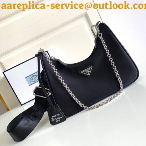 Replica Prada Re-Edition 2005 Shoulder Bag In Black Re-Nylon 6