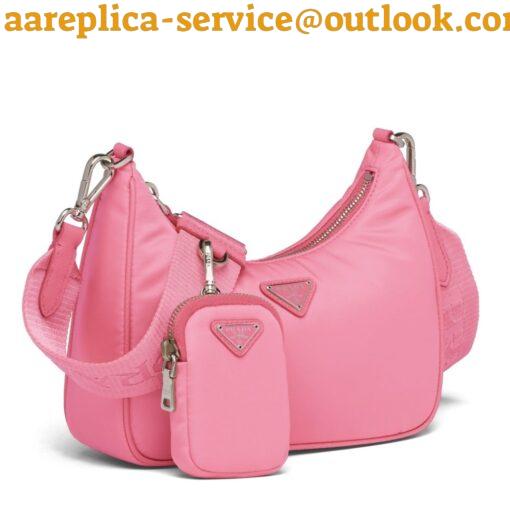 Replica Prada Re-Edition 2005 Shoulder Bag In Pink Re-Nylon