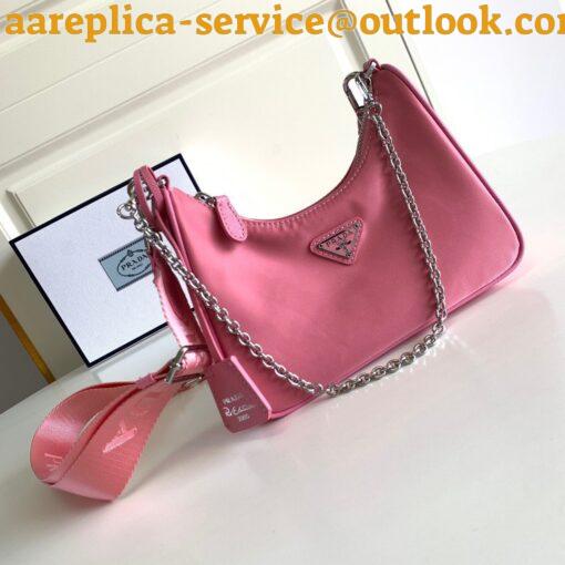 Replica Prada Re-Edition 2005 Shoulder Bag In Pink Re-Nylon 5