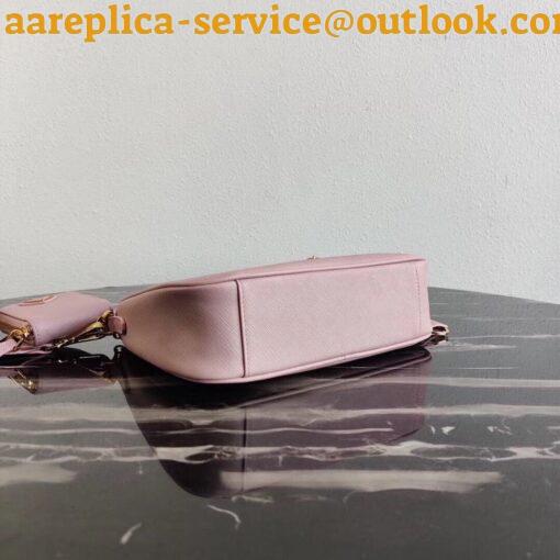 Replica Prada Re-Edition 2005 Shoulder Bag In Pink Saffiano Leather 3