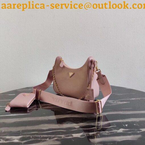 Replica Prada Re-Edition 2005 Shoulder Bag In Pink Saffiano Leather 5