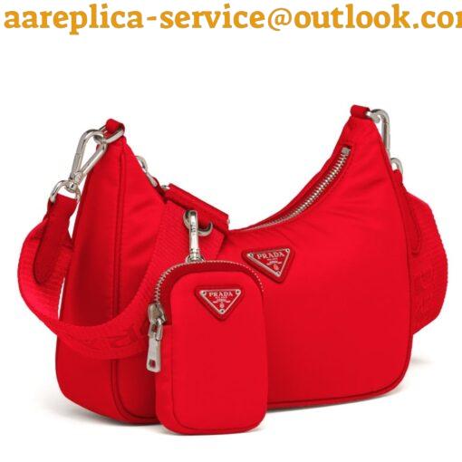 Replica Prada Re-Edition 2005 Shoulder Bag In Red Re-Nylon