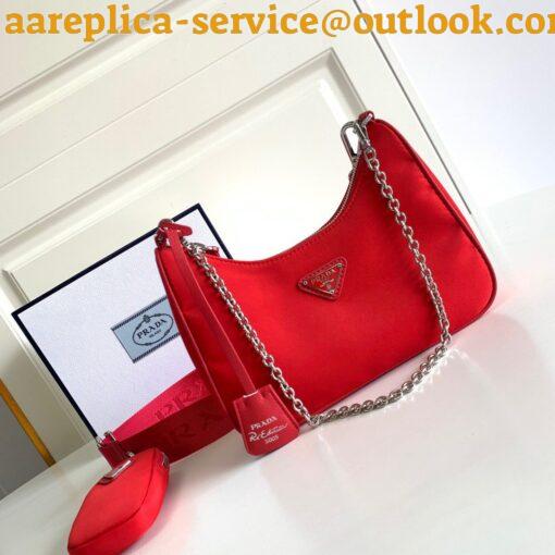 Replica Prada Re-Edition 2005 Shoulder Bag In Red Re-Nylon 3