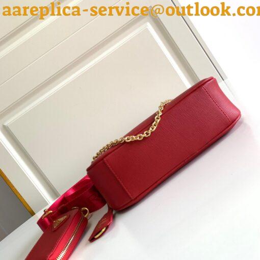 Replica Prada Re-Edition 2005 Shoulder Bag In Red Saffiano Leather 10