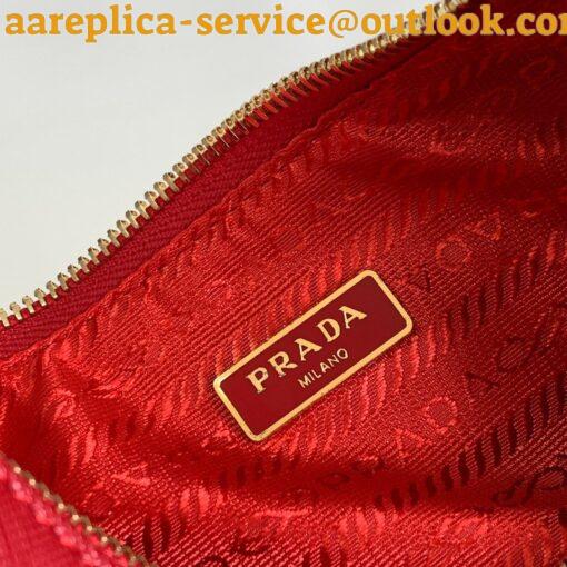 Replica Prada Re-Edition 2005 Shoulder Bag In Red Saffiano Leather 11