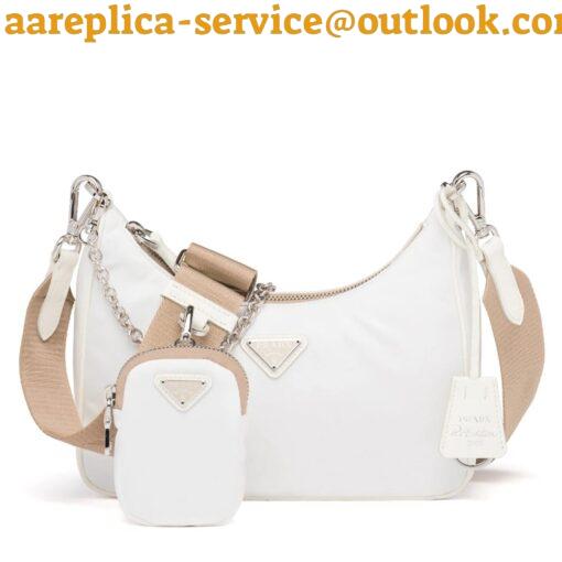 Replica Prada Re-Edition 2005 Shoulder Bag In White Re-Nylon