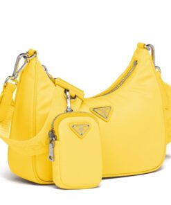 Replica Prada Re-Edition 2005 Shoulder Bag In Yellow Re-Nylon