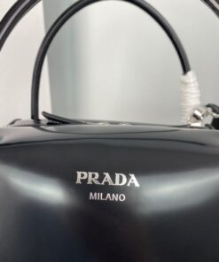 Replica Prada Supernova Medium Bag In Black Brushed Leather 2