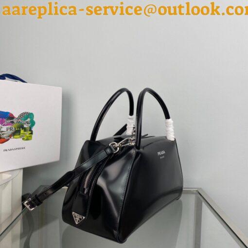 Replica Prada Supernova Medium Bag In Black Brushed Leather 4