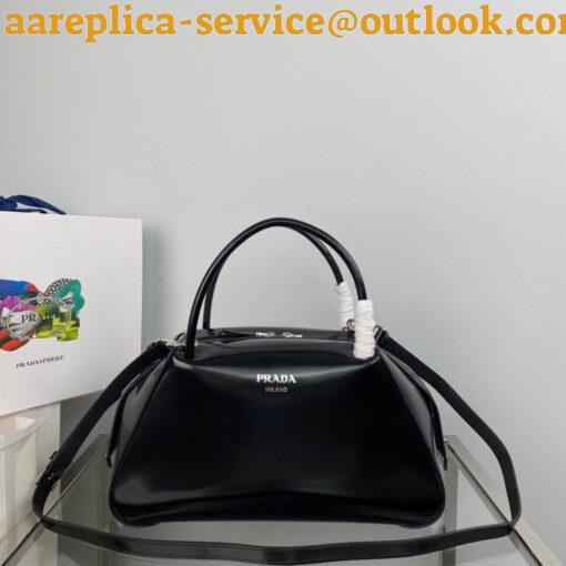 Replica Prada Supernova Medium Bag In Black Brushed Leather 5