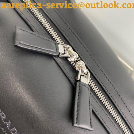 Replica Prada Supernova Medium Top Handle Bag In Black Leather 4