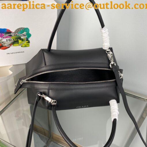 Replica Prada Supernova Medium Top Handle Bag In Black Leather 11