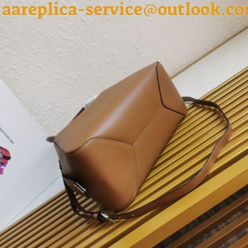 Replica Prada Supernova Medium Top Handle Bag In Brown Leather 3