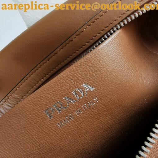 Replica Prada Supernova Medium Top Handle Bag In Brown Leather 11