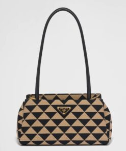 Replica Prada Supernova Small Shoulder Bag In Black/Beige Fabric