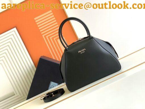 Replica Prada Supernova Small Top Handle Bag In Black Leather 5